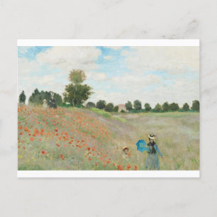 Carte Postale The Poppy Field near Argenteuil by Claude Monet
