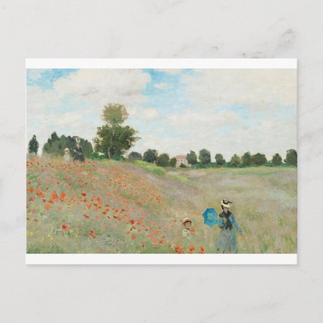 Carte Postale The Poppy Field near Argenteuil by Claude Monet (Devant)