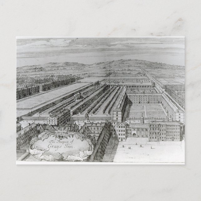 Carte Postale The Prospect of Grays Inn, 1720 (Devant)