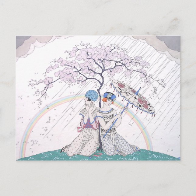 Carte Postale The Rainbow by George Barbier (Devant)