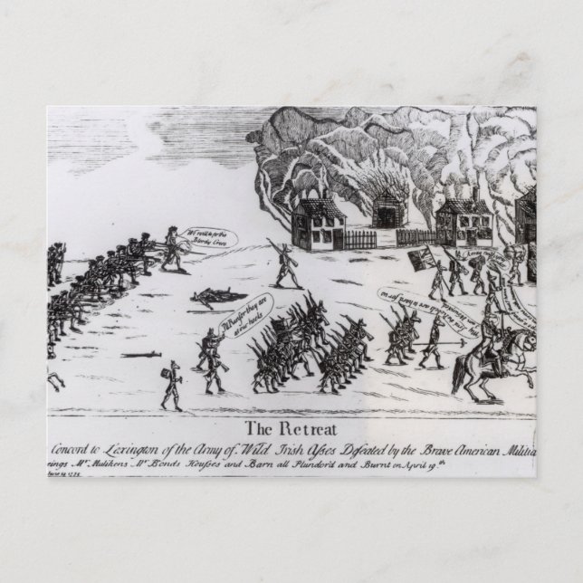 Carte Postale The Retreat, publié en 1775 (Devant)