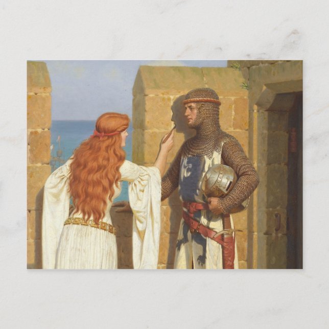 Carte Postale The Shadow, c. 1909 par Edmund Leighton (Devant)