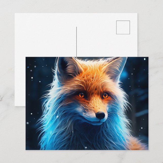 Carte postale The Sly Charm of the Lone Fox (Devant / Derrière)