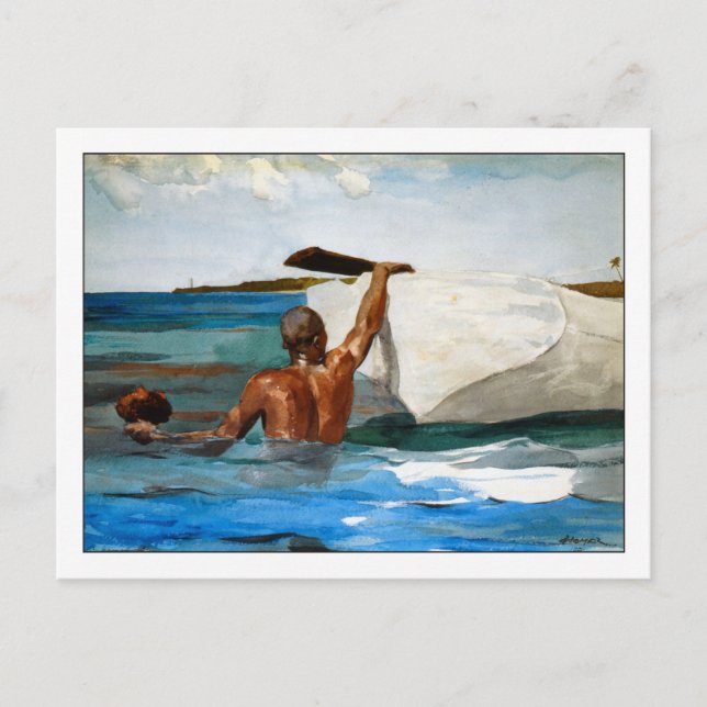 Carte Postale The Sponge Diver par Winslow Homer (Devant)