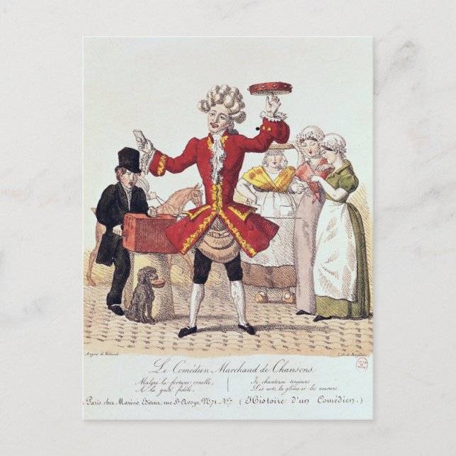 Carte Postale The Street Singer, gravé par Alois Senefelder (Devant)