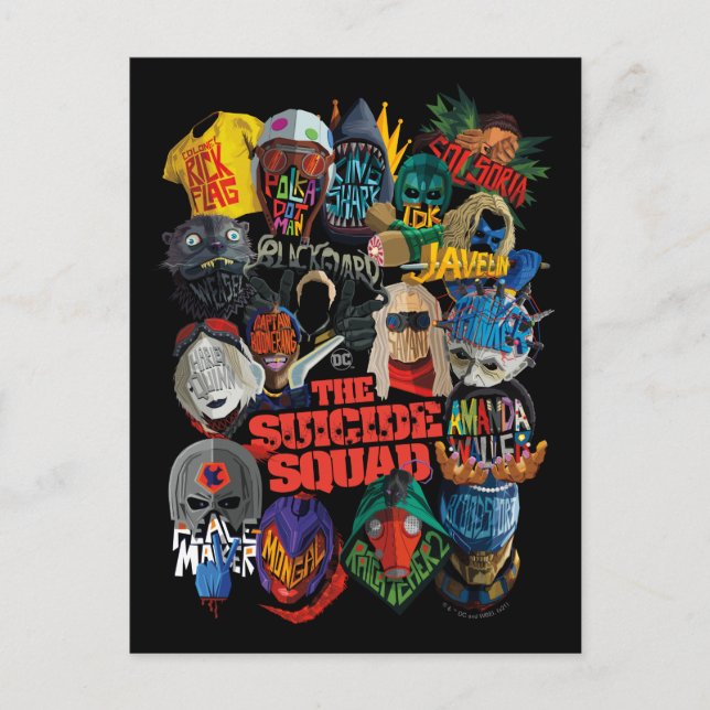 Carte Postale The Suicide Squad | Avatars stylisés (Devant)