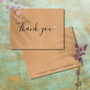 Carte Postale The text you provided (“Rustic Kraft Simple Script