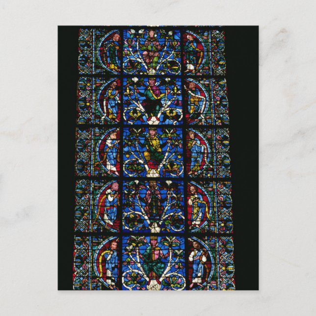 Carte Postale The Tree of Jesse, lancet window in the west facad (Devant)