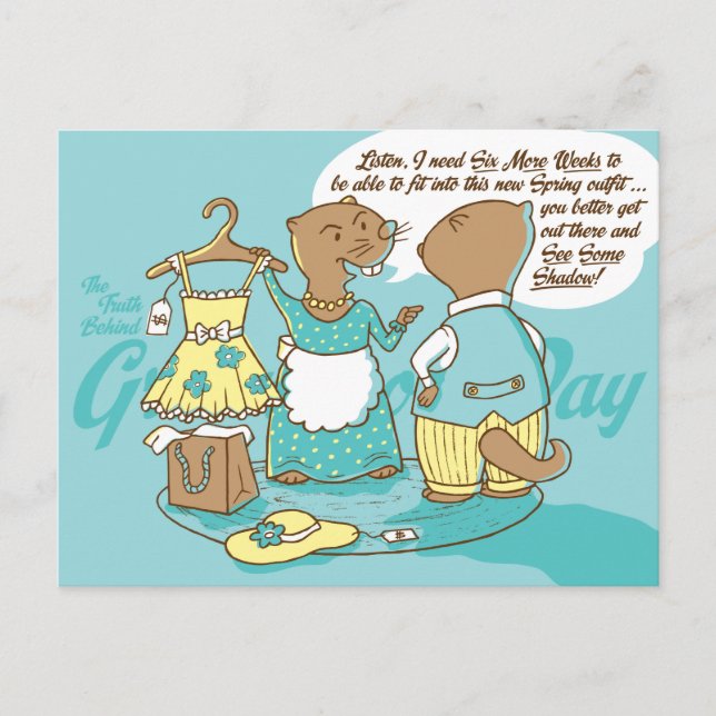 Carte Postale The Truth Behind Groundhog Day Postcard CUSTOMIZE (Devant)