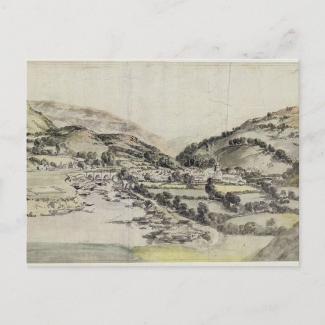 Carte Postale The Vale of Llangolle (w/c on paper) (Devant)