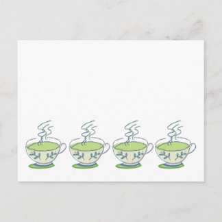 Carte postale thé vert