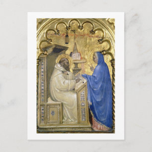 Carte Postale The Virgin appearing to St. Bernard, détail from a