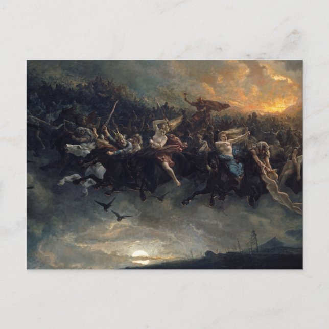 Carte Postale The Wild Hunt Of Odin By Peter Nicolai Arbo 1872 (Devant)
