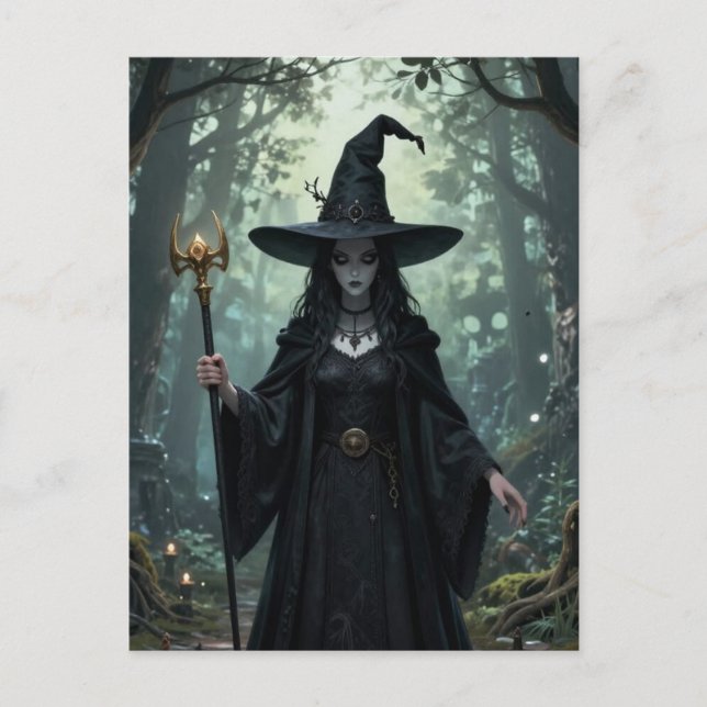 Carte Postale The witch in the forest  (Devant)