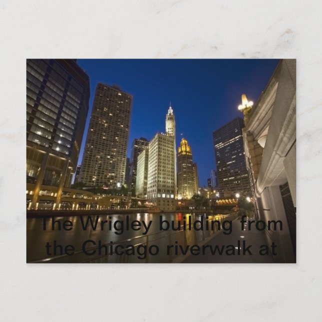 Carte Postale The Wrigley Building from the Chicago riverwalk (Devant)