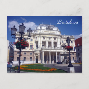 Carte Postale théâtre bratislava bleu