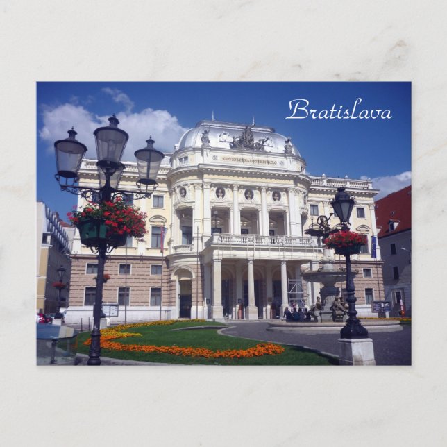 Carte Postale théâtre bratislava bleu (Devant)