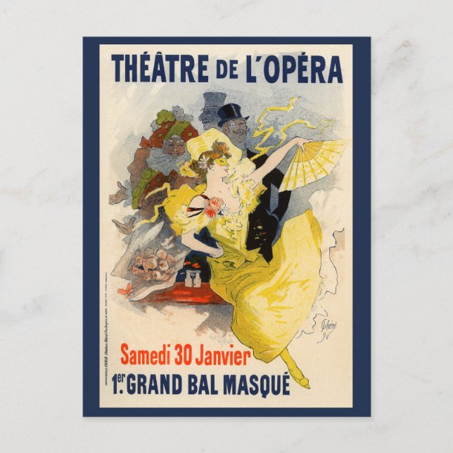 Carte Postale Théâtre de l'Opéra, Jules Chéret (Devant)