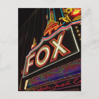 Carte Postale Théâtre FOX de Detroit Michigan