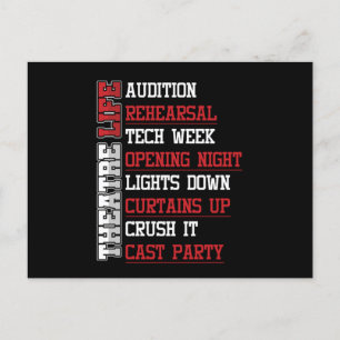 Carte Postale Theatre Life Theater Actor Actress Stage Poison