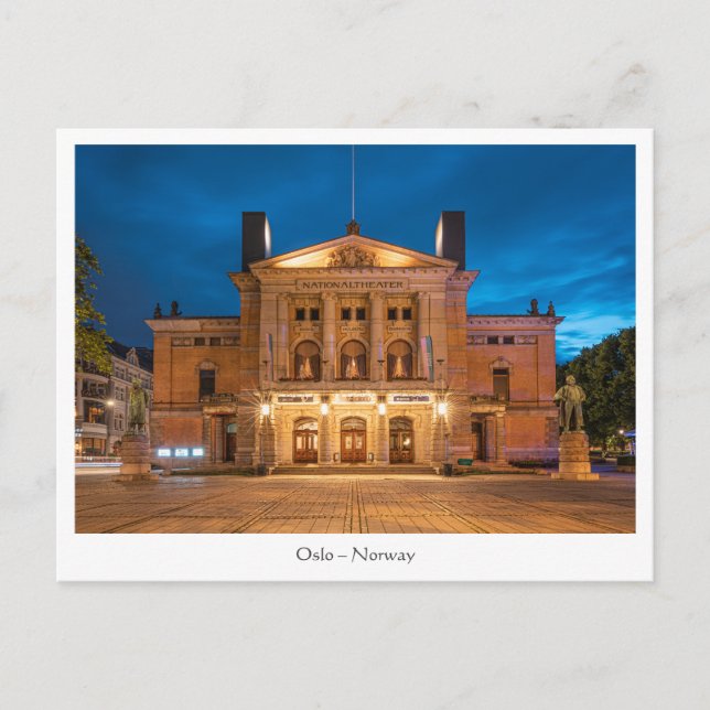 Carte Postale Théâtre national d'Oslo (Devant)