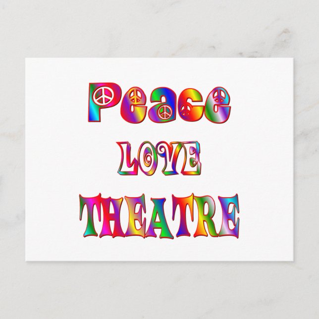 Carte Postale Théâtre Peace Love (Devant)