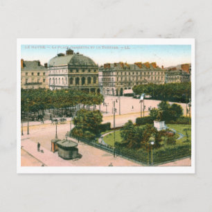 Carte Postale Théâtre, Place Gambetta, Le Havre, France Vintage