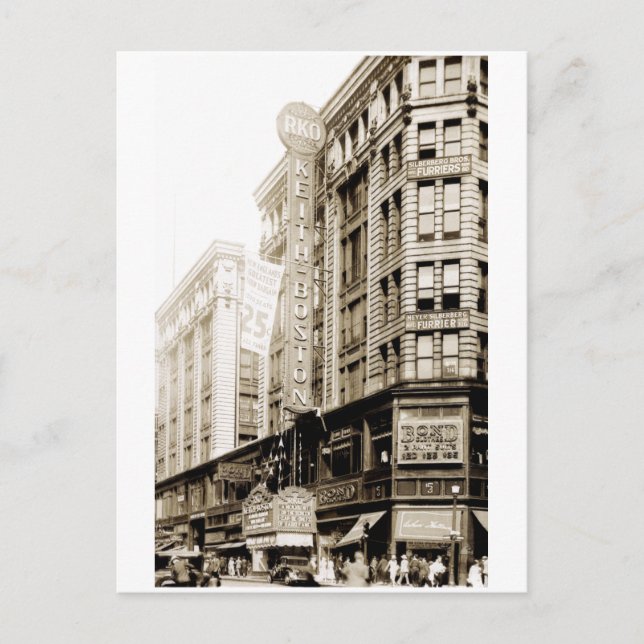 Carte Postale Théâtre RKO Keith 1930 à Boston (Devant)