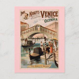 Carte Postale Théâtre Vintage "Venise d'aujourd'hui"
