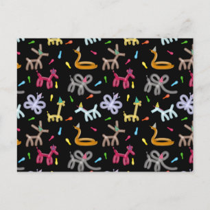 Carte Postale Thème de fête pour enfants Animaux en ballons