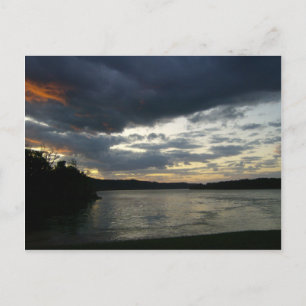 Carte Postale Thème de lever de soleil de la vallée de la rivièr