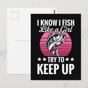 Carte Postale Thème de pêche amusant