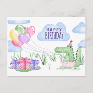 Carte Postale Thème décoratif Joyeux Anniversaire
