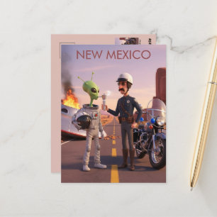 Carte Postale Thème humoristique 3D d'Alien du Nouveau-Mexique