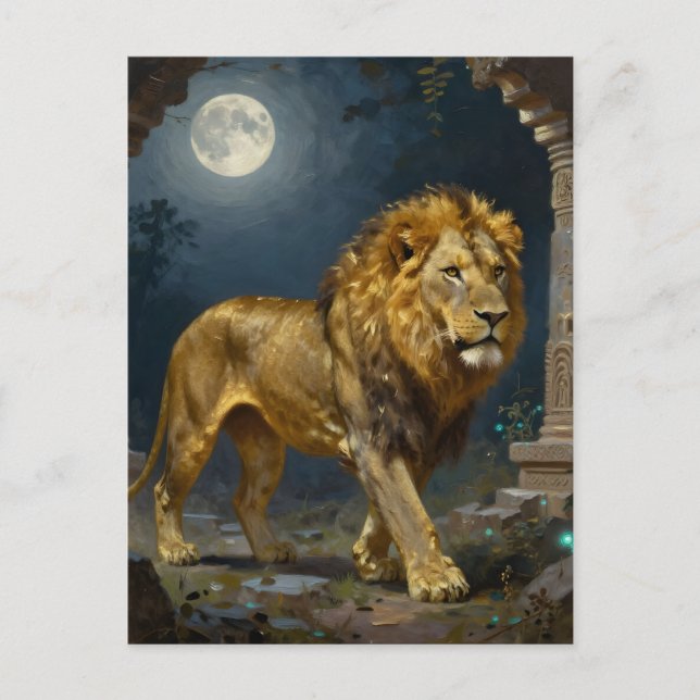 Carte Postale Thème Lion | Garder le contact (Devant)