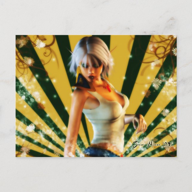 Carte Postale Thème modèle féerique de la saison (Devant)