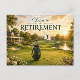 Carte Postale Thème retraite de golf pour golfeur sur le parcour