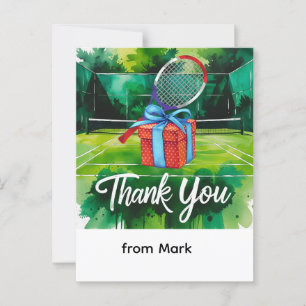 Carte Postale Thème tennis aquarelle