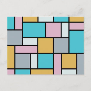 Carte Postale Theo Van Doesburg - Composition 17 - Art Mondrian