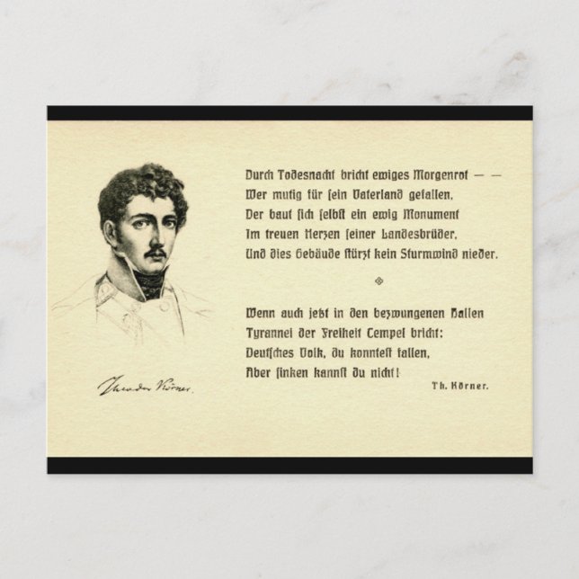 Carte Postale Theodor Körner (Devant)