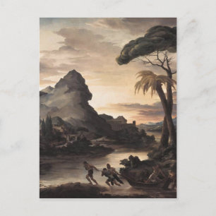 Carte Postale Theodore Gericault Paysage héroïque avec pêcheurs
