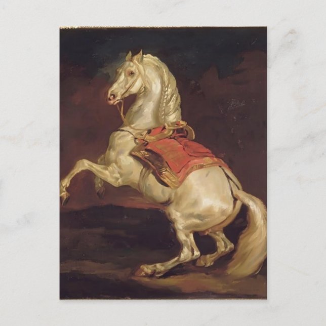 Carte Postale Theodore Gericault : Stallion de Napoléon, Tamerla (Devant)