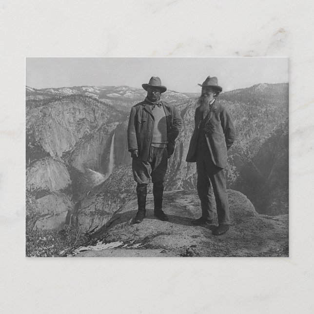 Carte Postale Theodore Roosevelt et John Muir sur Glacier Point (Devant)