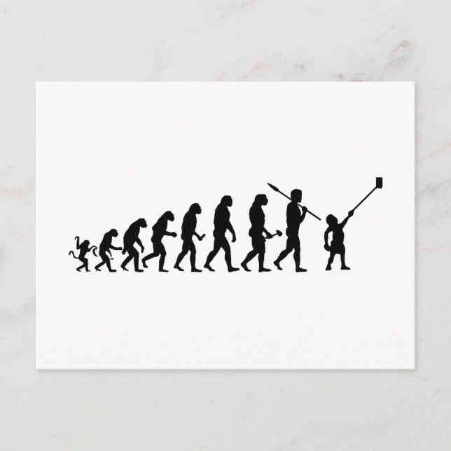 Carte Postale Théorie de l'évolution des médias sociaux (Devant)