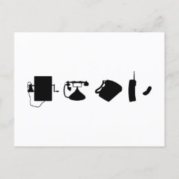 Carte Postale Théorie de l'évolution technologique du téléphone