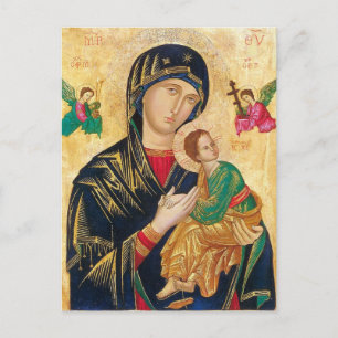 Carte Postale Theotokos Baby Jesus et Angels Icon