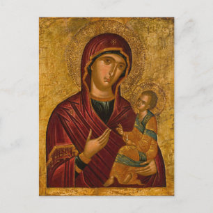 Carte Postale Theotokos et le Christ enfant chrétien orthodoxe