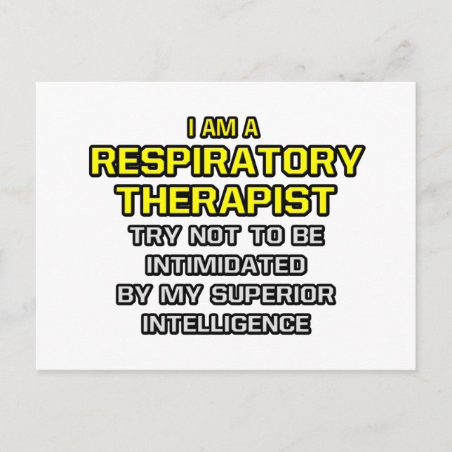 Carte Postale Thérapeute respiratoire...Intelligence supérieure (Devant)