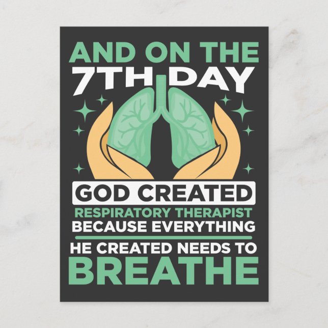 Carte Postale Thérapeute respiratoire Praticien de soins de sant (Devant)