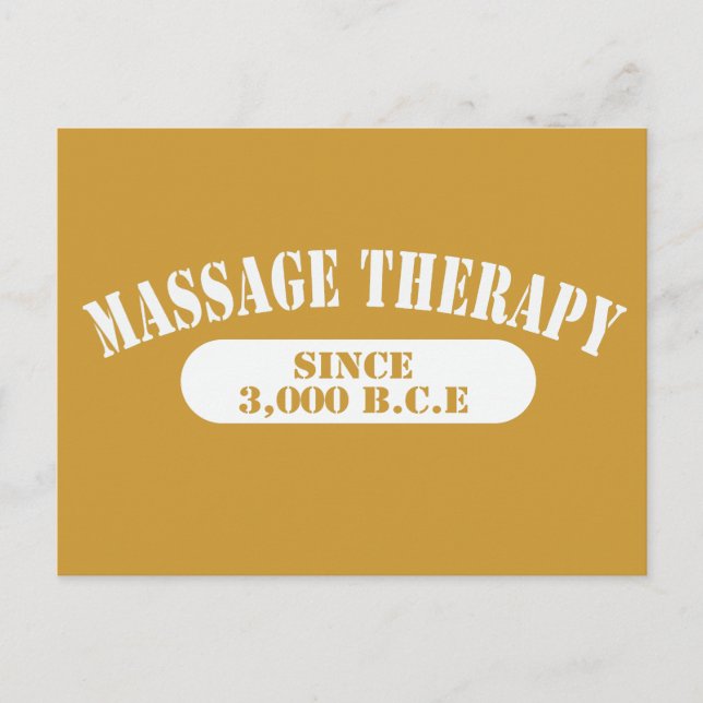 Carte Postale Thérapie de Massage Depuis 3 000 A.C. (Devant)